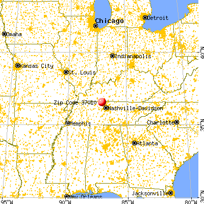 Adams, TN (37010) map from a distance