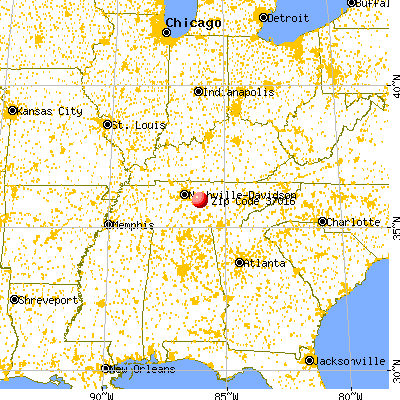 Auburntown, TN (37016) map from a distance