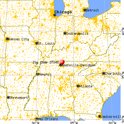 Walnut Grove, TN (37048) map from a distance