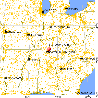 Portland, TN (37148) map from a distance