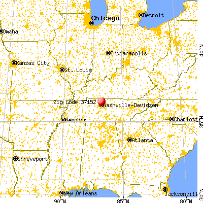 Ridgetop, TN (37152) map from a distance