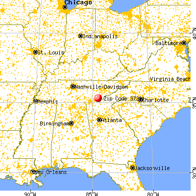 Etowah, TN (37331) map from a distance