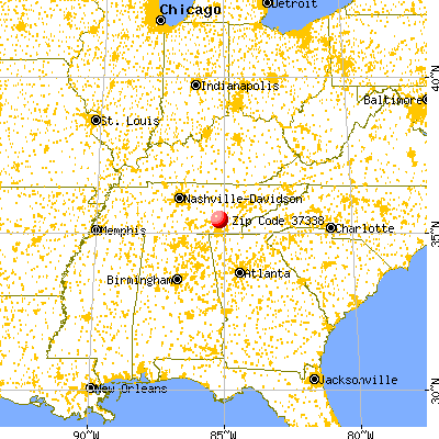 Graysville, TN (37338) map from a distance