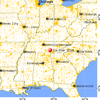 Gruetli-Laager, TN (37339) map from a distance