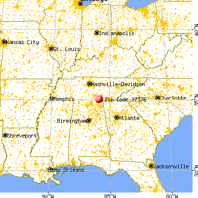 Sherwood, TN (37376) map from a distance