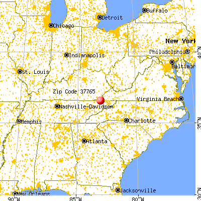 Kyles Ford, TN (37765) map from a distance