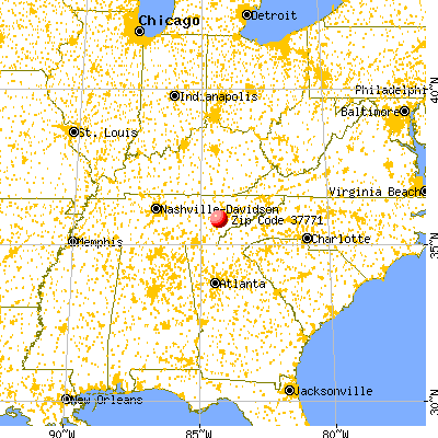 Lenoir City, TN (37771) map from a distance