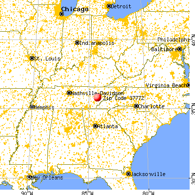 Lenoir City, TN (37772) map from a distance