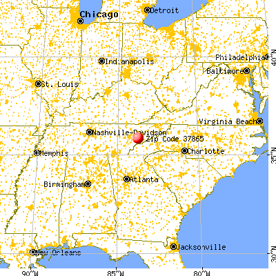 Seymour, TN (37865) map from a distance