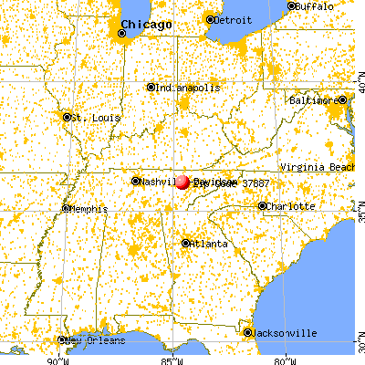 Wartburg, TN (37887) map from a distance