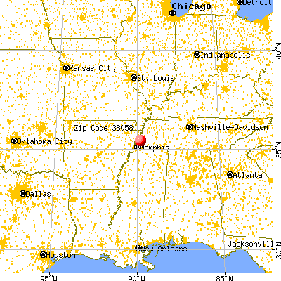 Munford, TN (38058) map from a distance