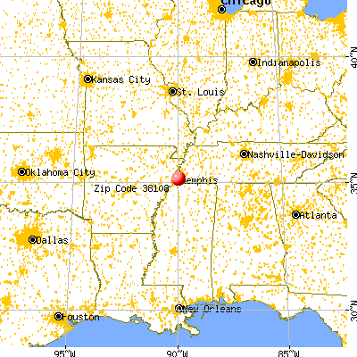 Memphis, TN (38108) map from a distance