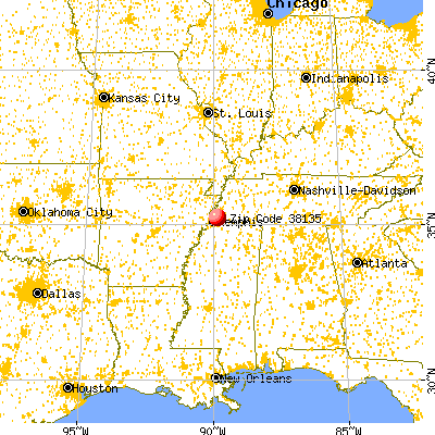 Bartlett, TN (38135) map from a distance
