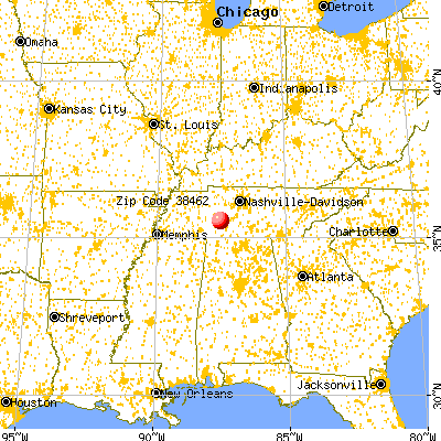 Hohenwald, TN (38462) map from a distance