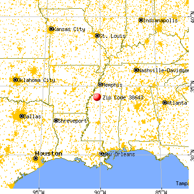 Lambert, MS (38643) map from a distance