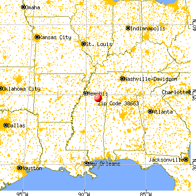 Ripley, MS (38663) map from a distance