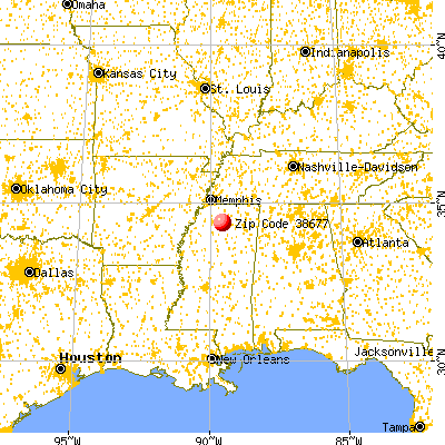 University, MS (38677) map from a distance