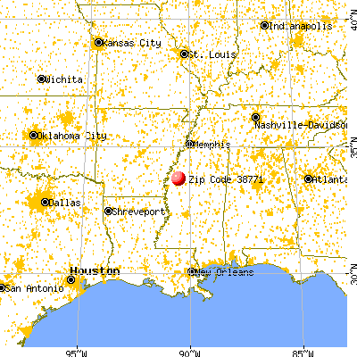 Ruleville, MS (38771) map from a distance