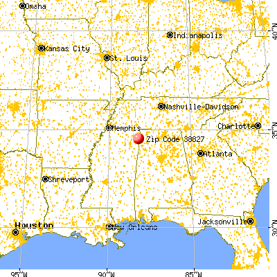 Belmont, MS (38827) map from a distance