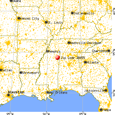 Mantachie, MS (38855) map from a distance