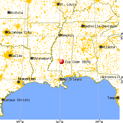 Puckett, MS (39151) map from a distance