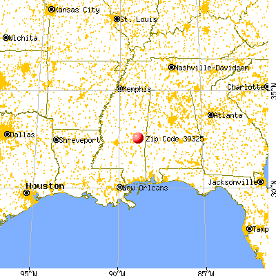 Collinsville, MS (39325) map from a distance