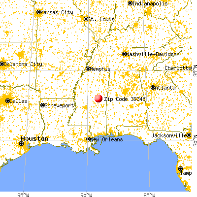 Noxapater, MS (39346) map from a distance