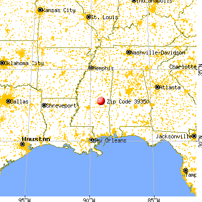 Pearl River, MS (39350) map from a distance