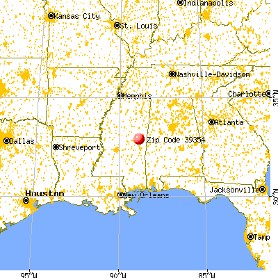 Bogue Chitto, MS (39354) map from a distance