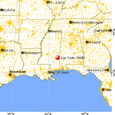 Shubuta, MS (39360) map from a distance