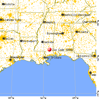 New Augusta, MS (39462) map from a distance
