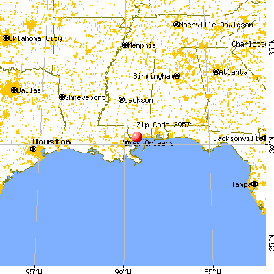 Pass Christian, MS (39571) map from a distance