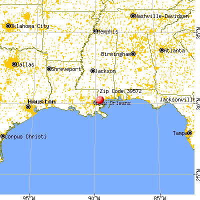 Pearlington, MS (39572) map from a distance