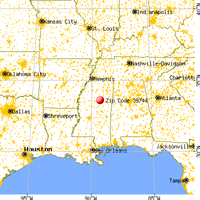 Eupora, MS (39744) map from a distance