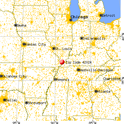 Barlow, KY (42024) map from a distance
