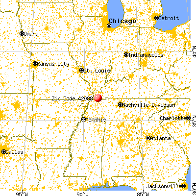 Wingo, KY (42088) map from a distance