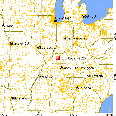 Bremen, KY (42325) map from a distance