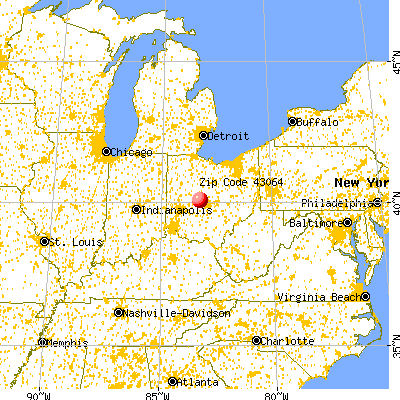 Plain City, OH (43064) map from a distance