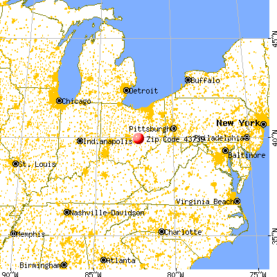 Glenford, OH (43739) map from a distance