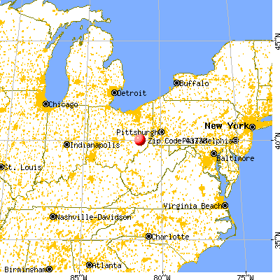 Salesville, OH (43778) map from a distance