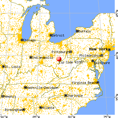 Stockport, OH (43787) map from a distance