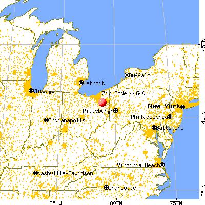Limaville, OH (44640) map from a distance