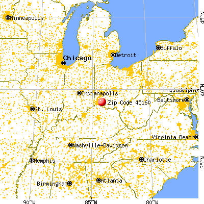 Owensville, OH (45160) map from a distance