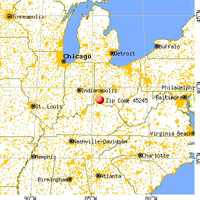 Withamsville, OH (45245) map from a distance