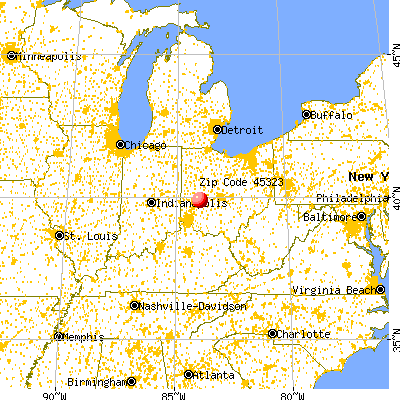 Enon, OH (45323) map from a distance
