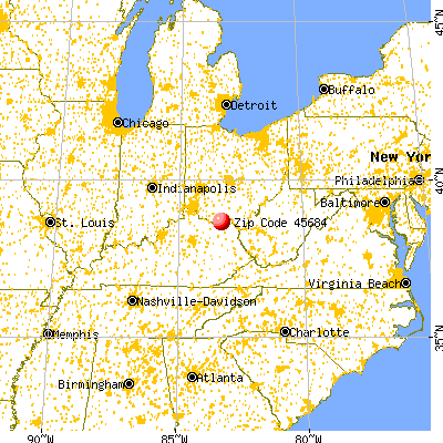 Rome, OH (45684) map from a distance
