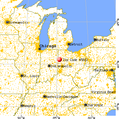 Celina, OH (45822) map from a distance