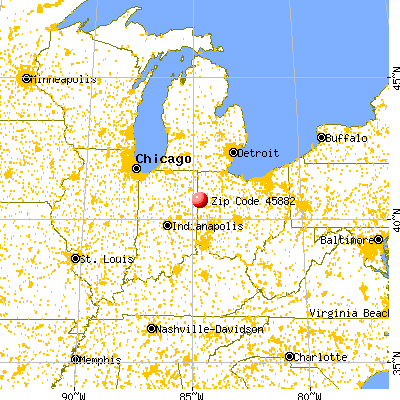 Rockford, OH (45882) map from a distance