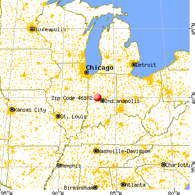 Advance, IN (46102) map from a distance
