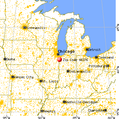 Schneider, IN (46376) map from a distance